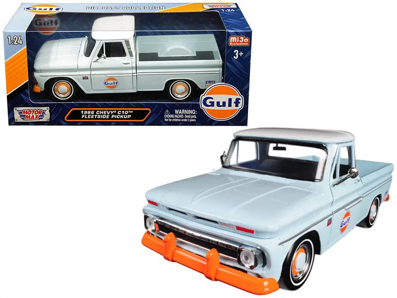 1:24 1966 Chevrolet C-10 Fleetside Pickup Truck -- Gulf Livery -- Motormax 1