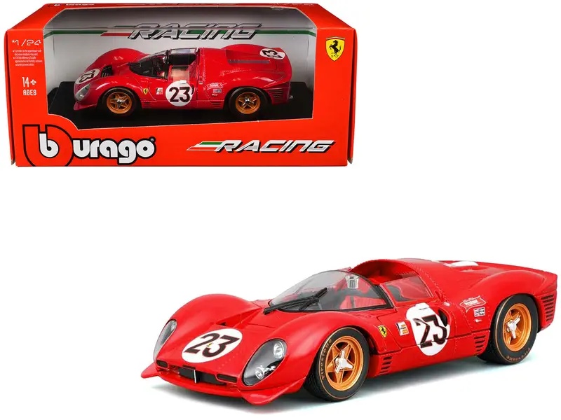 1:24 1967 24 Hours Of Daytona Winner -- #23 Ferrari 330 P4 -- Bburago 1