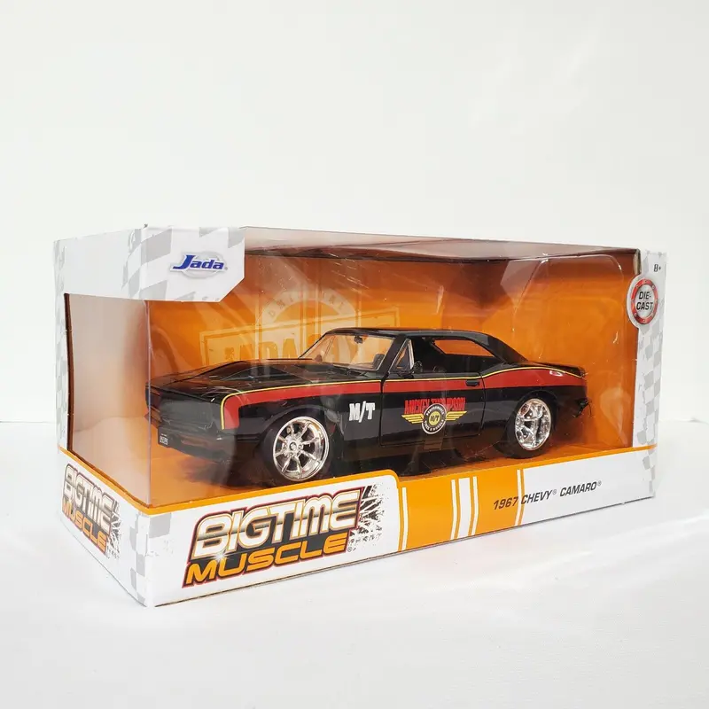 1:24 1967 Chevrolet Camaro -- Black Mickey Thompson -- Jada: Big Time Muscle 1