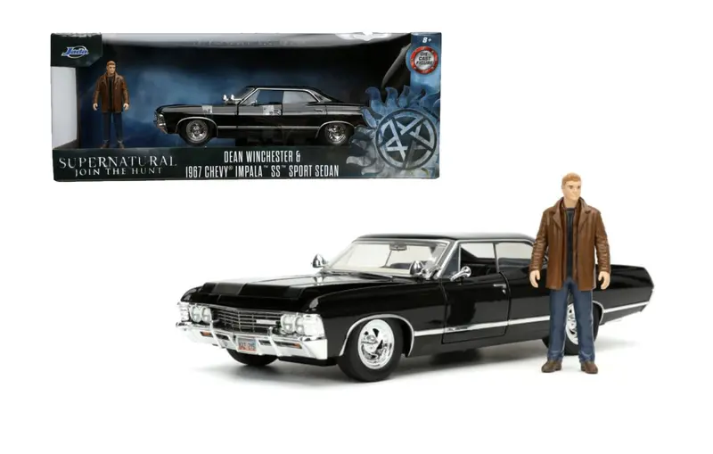 1:24 1967 Chevrolet Impala Sports Sedan W/Dean Figurine -- Supernatural -- Jada 1