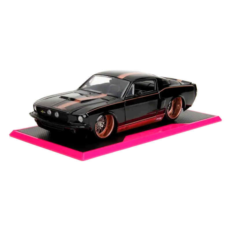 1:24 1967 Ford Mustang Shelby Gt500 -- Black/Rose Gold -- Jada: Pink Slips 1