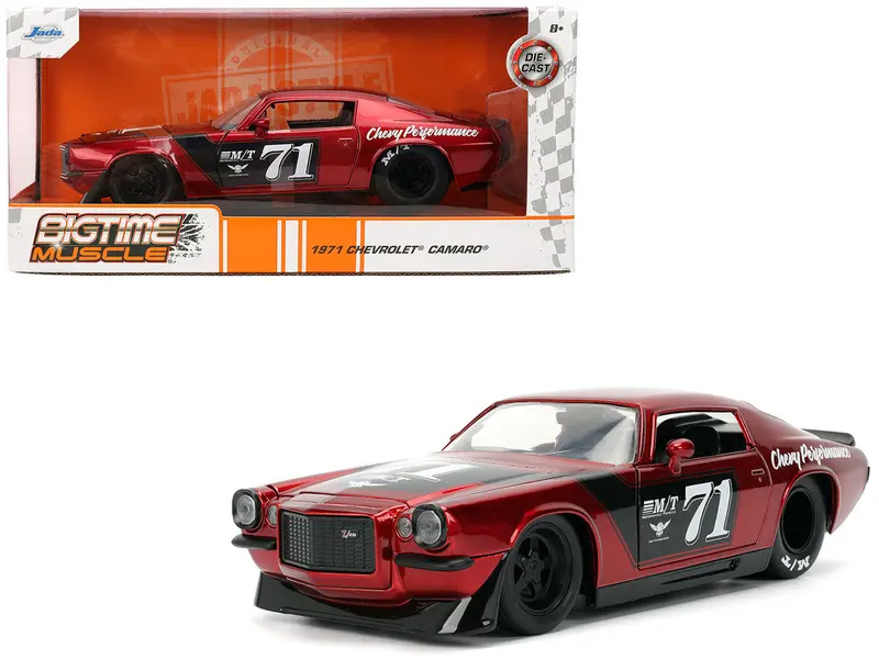 1:24 1971 Chevrolet Camaro -- #71 Maroon -- Jada: Big Time Muscle 1