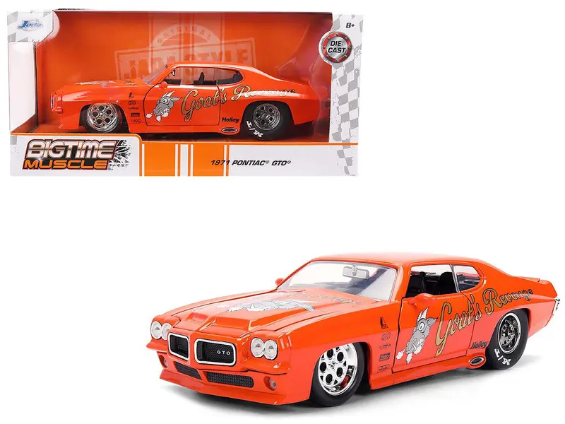 1:24 1971 Pontiac Gto -- Orange "Goat's Revenge" -- Jada: Big Time Muscle 1