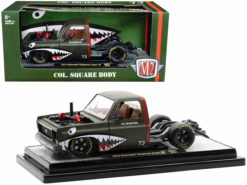 1:24 1973 Chevrolet Cheyenne Super 10 -- Square Body Truck -- M2 Machines 1