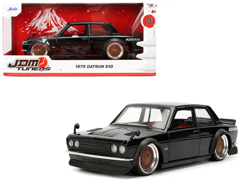 1:24 1973 Datsun 510 -- Black -- Jada: Jdm Tuners 1