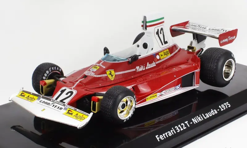 1:24 1975 Niki Lauda -- World Champion -- #12 Ferrari 312 T -- Atlas/Edicola F1 2