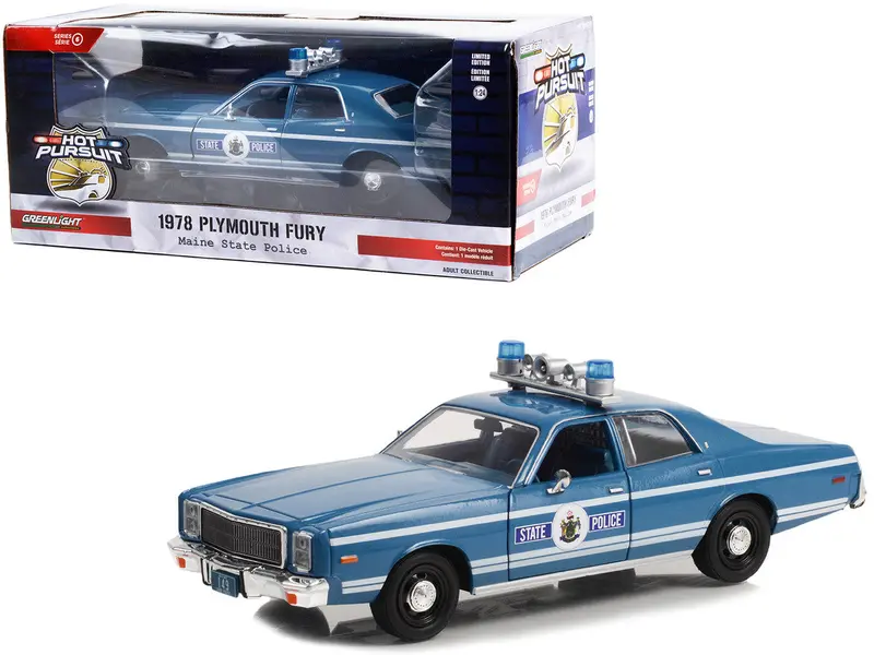 1:24 1978 Plymouth Fury "Maine State" Police Car -- Greenlight 1