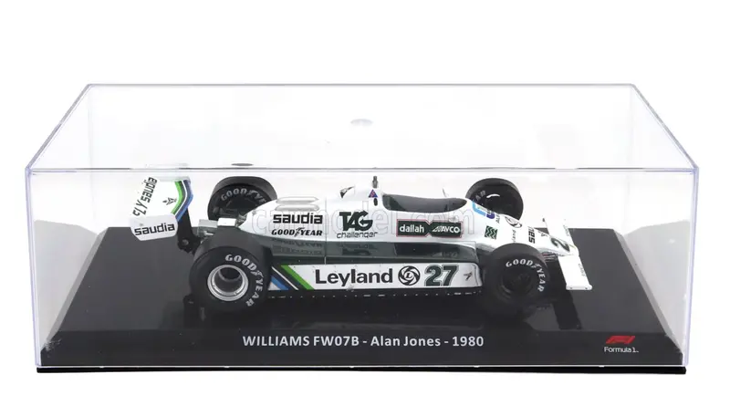 1:24 1980 World Champion Alan Jones -- #27 Williams Fw07b -- Atlas/Edicola F1 1