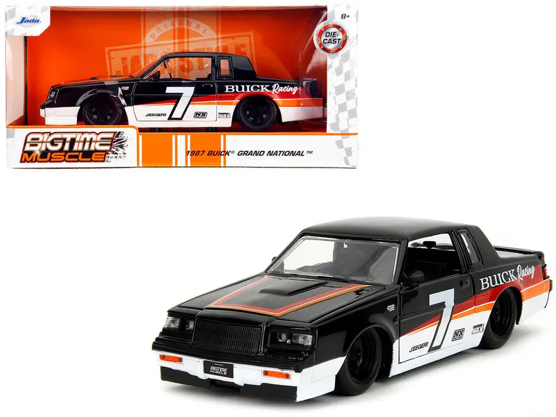 1:24 1987 Buick Grand National -- #7 Black/White Racing -- Jada: Big Time Muscle 1