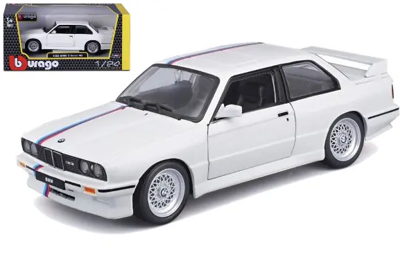 1:24 1988 Bmw 3 Series M3 E30 -- White -- Bburago 1