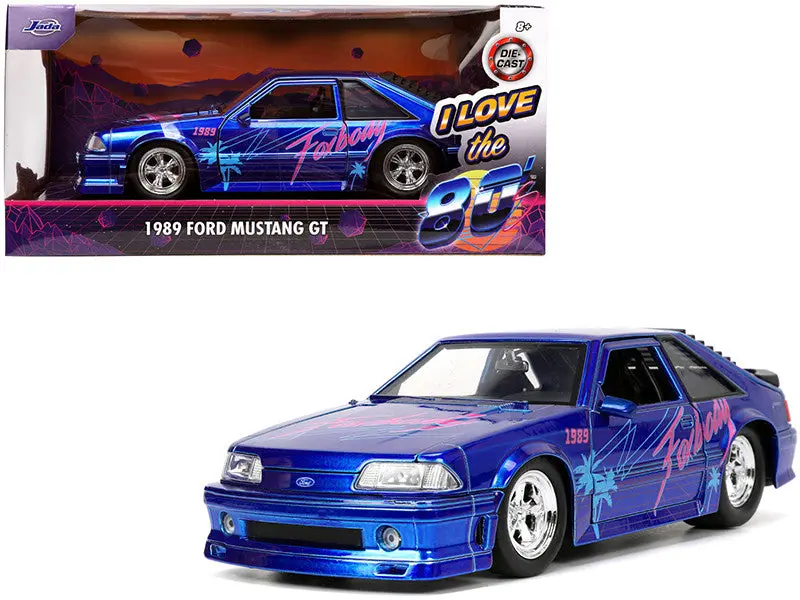 1:24 1989 Ford Mustang Gt "Fox Body" -- I Love The 1980'S -- Jada 1