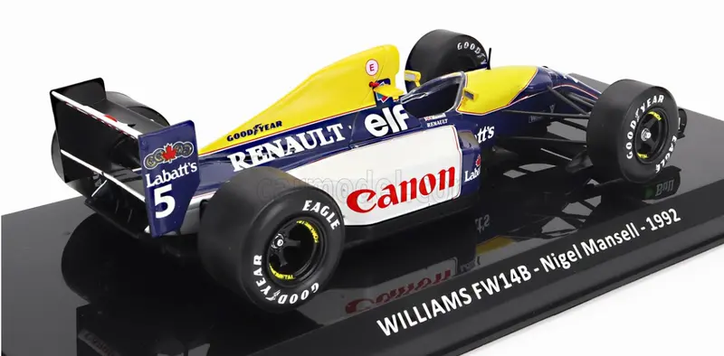 1:24 1992 World Champion Nigel Mansell -- Williams Fw14b -- Atlas/Edicola F1 2