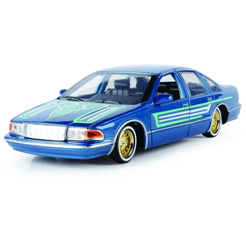 1:24 1993 Chevrolet Caprice Lowrider -- Blue -- Motormax Get Low 1