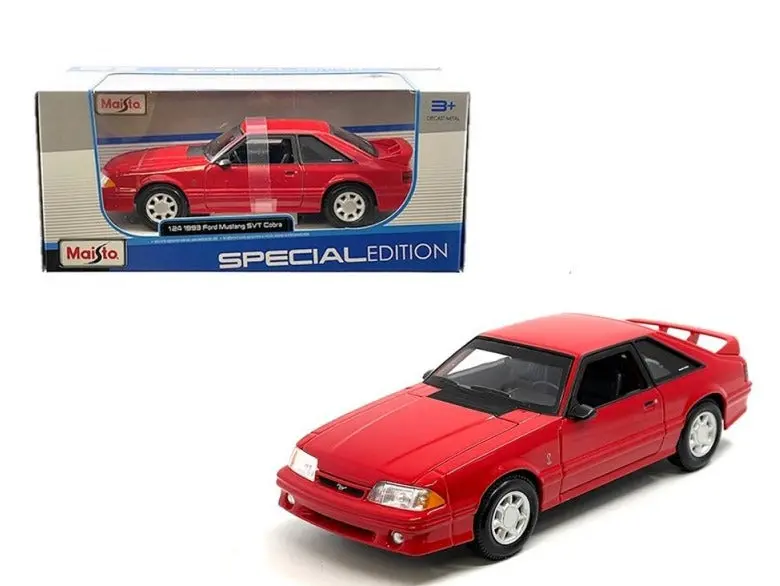 1:24 1993 Ford Mustang Svt Cobra -- Red -- Maisto 1