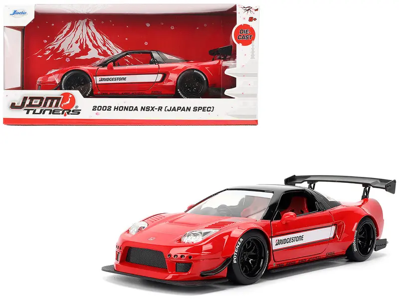 1:24 2002 Honda Nsx-R -- "Bridgestone" Red / Black / White -- Jada: Jdm Tuners 1