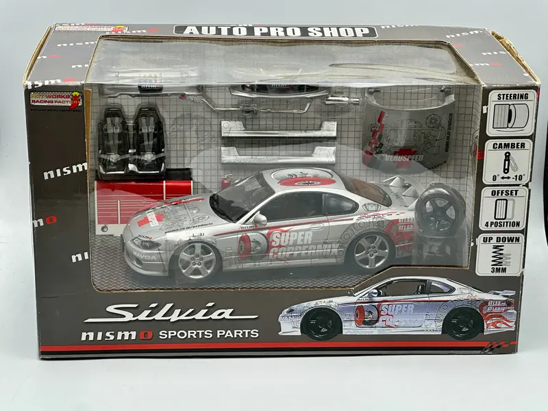 1:24 2003 Nissan Silvia S15 200Sx Nismo Sports Parts -- Silver -- Hot Works 1