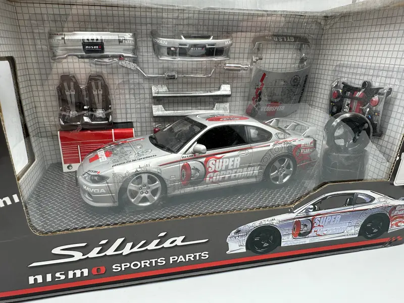 1:24 2003 Nissan Silvia S15 200Sx Nismo Sports Parts -- Silver -- Hot Works 2