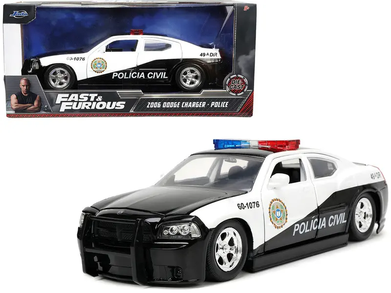 1:24 2006 Dodge Charger Police Car -- Fast & Furious -- Jada 1