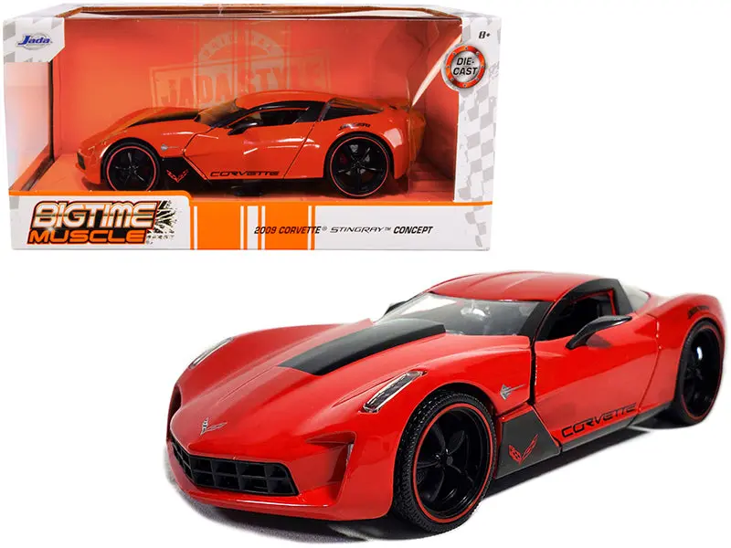 1:24 2009 Chevrolet Corvette Stingray Concept -- Red -- Jada Bigtime Muscle 1