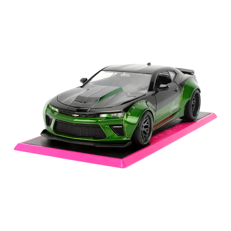1:24 2016 Chevrolet Camaro Ss -- Green/Black -- Jada: Pink Slips 1