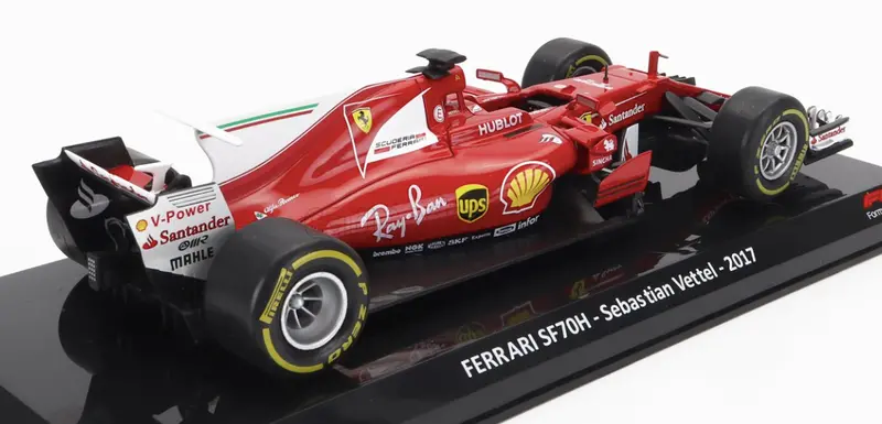 1:24 2017 Sebastian Vettel -- #5 Ferrari Sf70h -- Atlas/Edicola F1 2