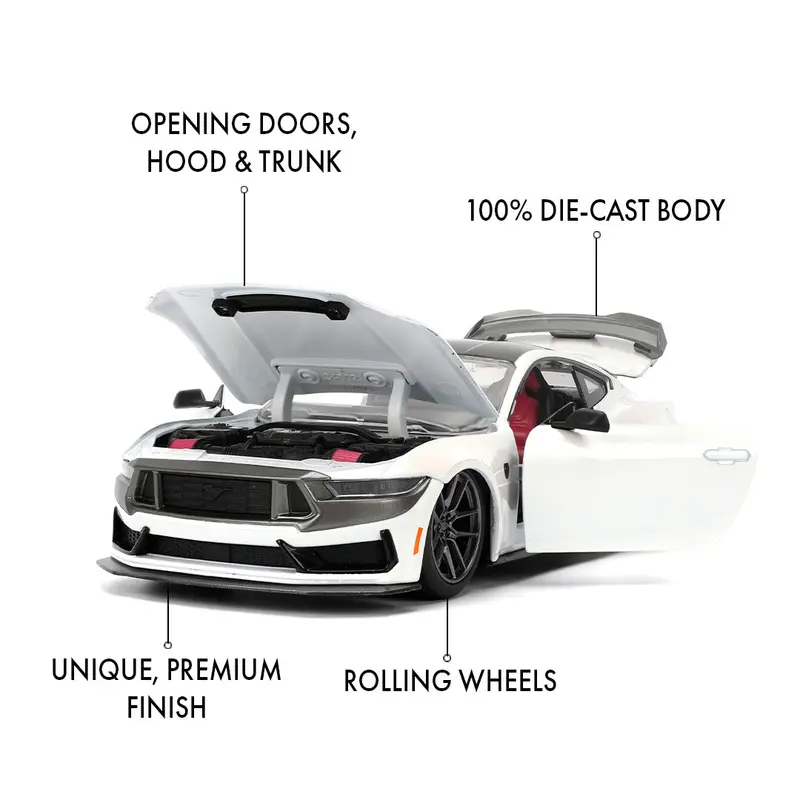 1:24 2023 Ford Mustang Dark Horse -- White -- Jada: Pink Slips 2