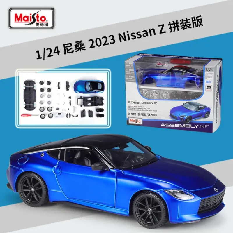 1:24 2023 Nissan Z -- Blue -- Build-It-Yourself Kit -- Maisto Assembly Line 1