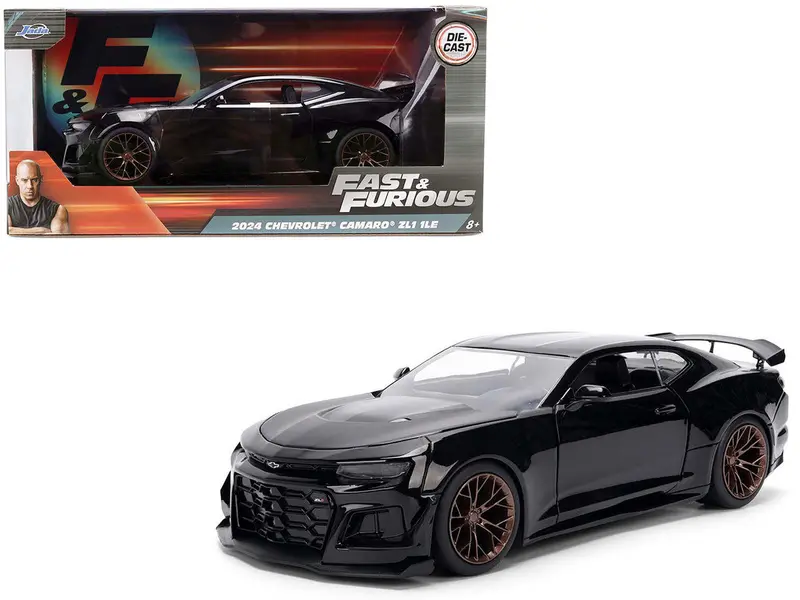 1:24 2024 Chevrolet Camaro Zl1 1Le -- Black -- Fast & Furious Jada 1