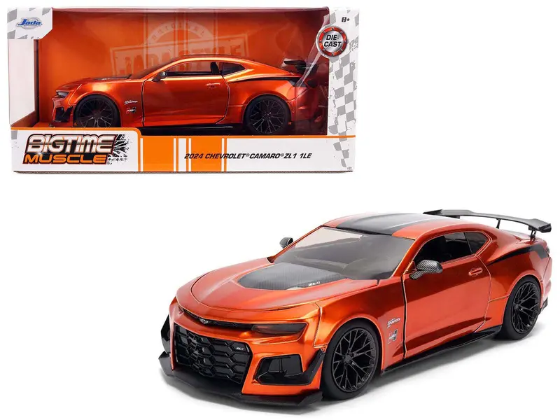 1:24 2024 Chevrolet Camaro Zl1 1Le -- Metallic Orange -- Jada: Big Time Muscle 1