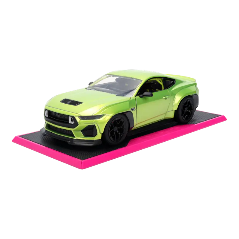 1:24 2025 Ford Mustang Rtr Spec 5-D -- Lime Green -- Jada: Pink Slips 1