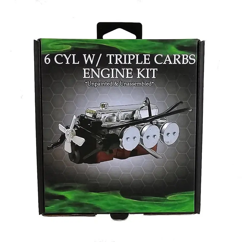 1:24 6-Cylinder Engine W/Triple Carbs + Accessories -- Plastic Kit -- Dda 1