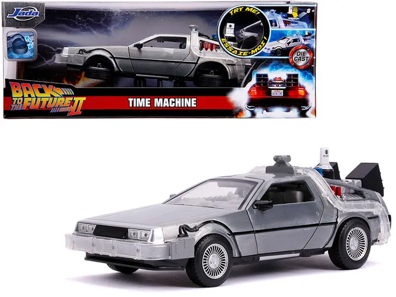 1:24 Back To The Future 2 W/Working Lights -- Delorean Time Machine -- Jada 1