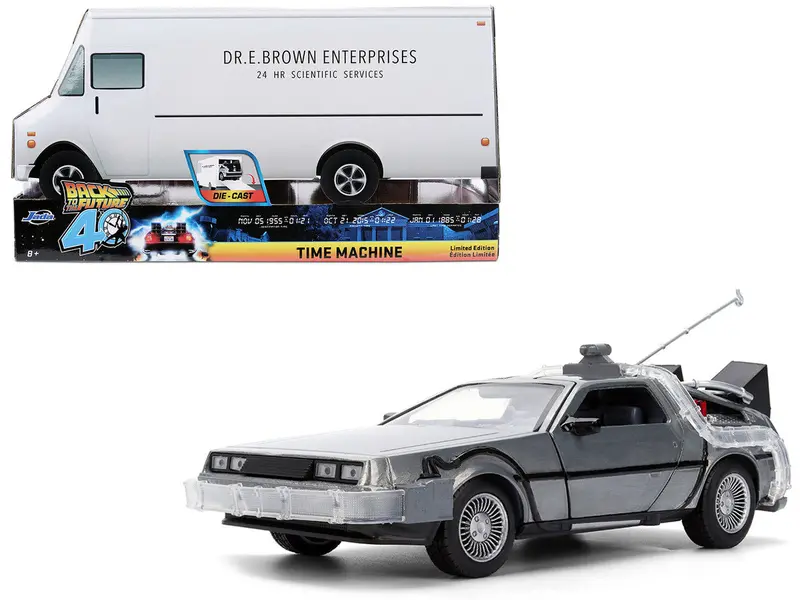1:24 Back To The Future - Delorean Time Machine -- Sdcc Exclusive Truck -- Jada 1