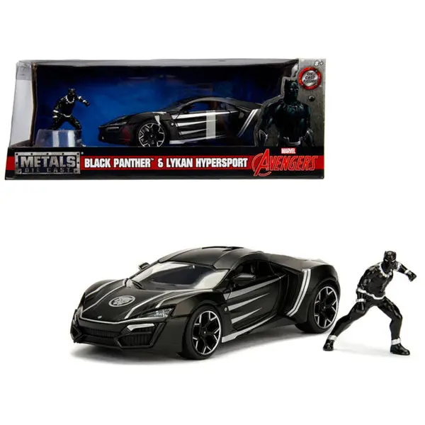 1:24 Black Panther W/Lykan Hypersport -- Marvel The Avengers Jada 1
