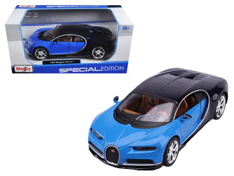1:24 Bugatti Chiron -- Blue/Black -- Maisto 1