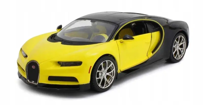 1:24 Bugatti Chiron -- Yellow/Black -- Maisto Design 1