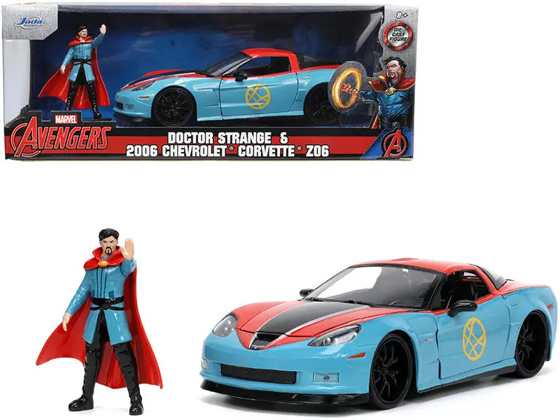 1:24 Doctor Strange W/2006 Chevrolet Corvette -- Marvel The Avengers Jada 1