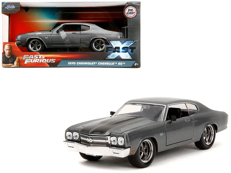 1:24 Dom's 1970 Chevy Chevelle Ss -- Grey -- Fast & Furious X Chevrolet Jada 1