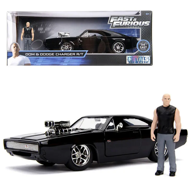 1:24 Dom's 1970 Dodge Charger W/Figurine -- Fast & Furious Jada 30737 1