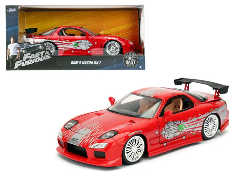 1:24 Dom's Mazda Rx7 Fd -- Red -- Fast & Furious Jada 1