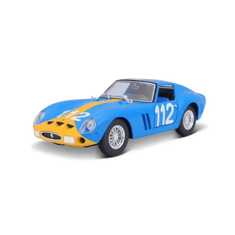 1:24 Ferrari 250 Gto -- #112 Blue/Yellow -- Build-It-Yourself Kit -- Bburago 1