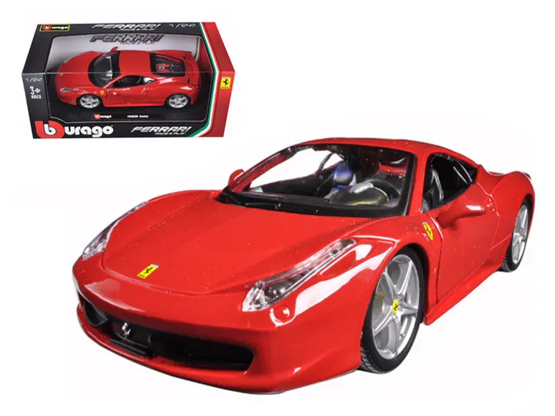 1:24 Ferrari 458 Italia -- Red -- Bburago Race & Play 1