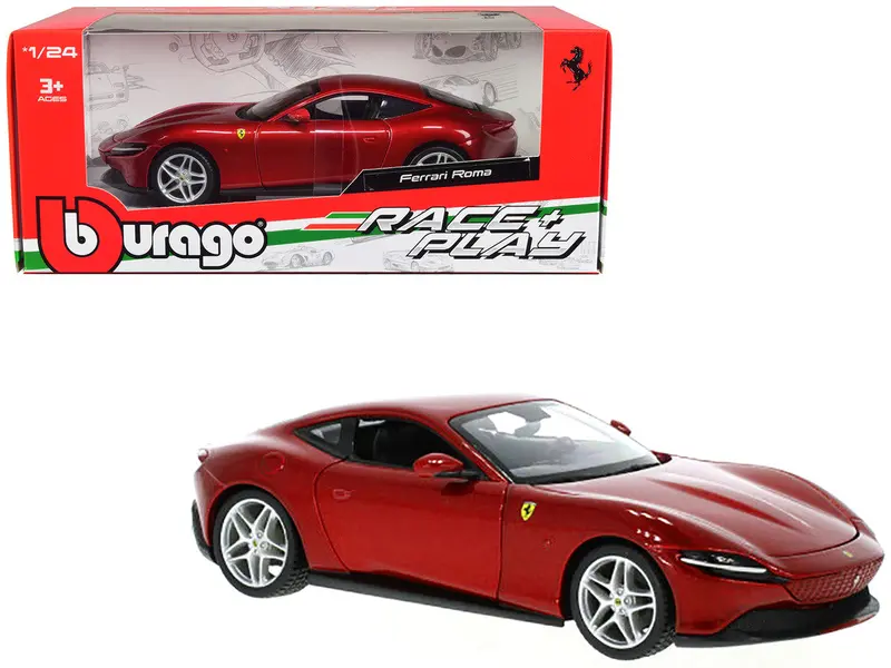 1:24 Ferrari Roma -- Red -- Bburago Race & Play 1