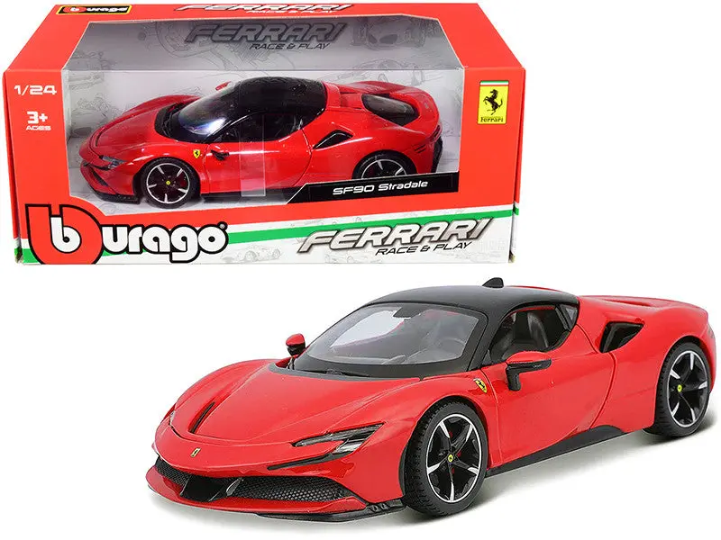 1:24 Ferrari Sf90 Stradale -- Red -- Bburago Race & Play 1