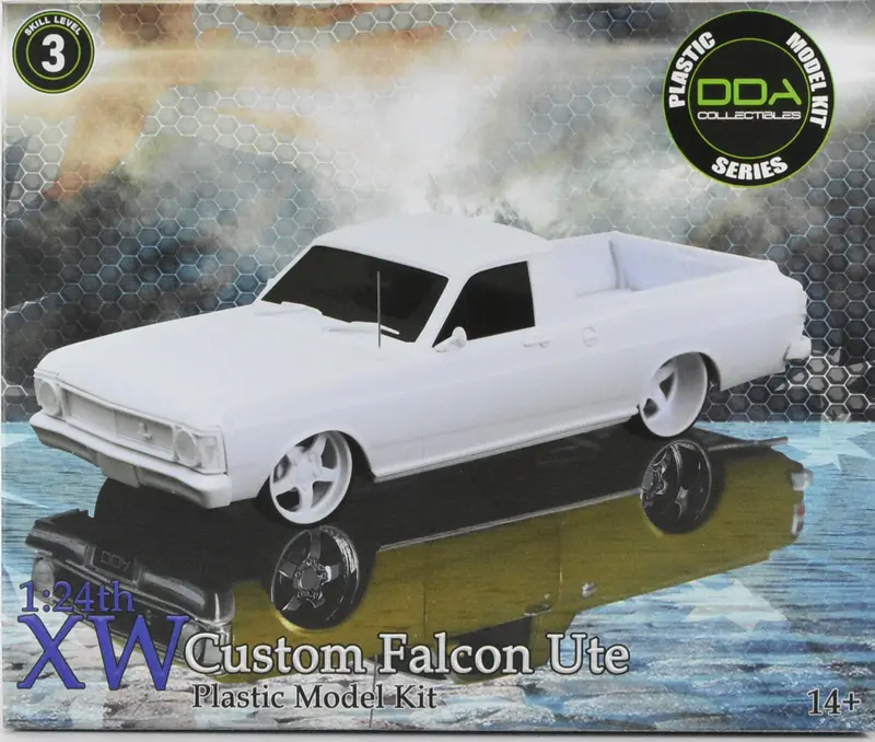 1:24 Ford Xw Ute - Custom Slammed -- Plastic Kit -- Dda Collectibles 1