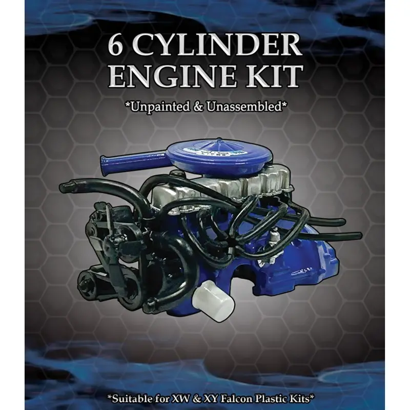 1:24 Ford Xw/Xy 6 Cylinder Engine + Accessories -- Plastic Kit -- Dda 1