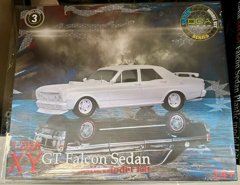 1:24 Ford Xy Falcon Gtho Phase 3 -- Plastic Kit -- Dda Collectibles 1