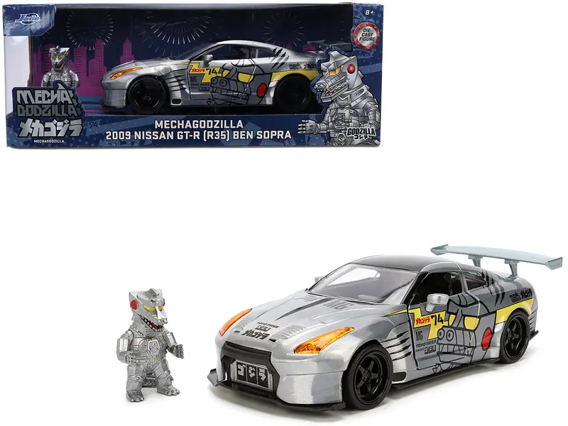 1:24 Godzilla W/Nissan Gt-R R35 Ben Sopra -- Jada Mechagodzilla 1