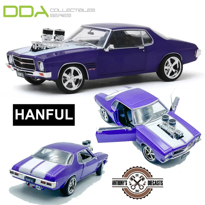 1:24 Hanful -- Holden Monaro Hq Gts Custom Burnout Car -- Dda/Greenlight 1