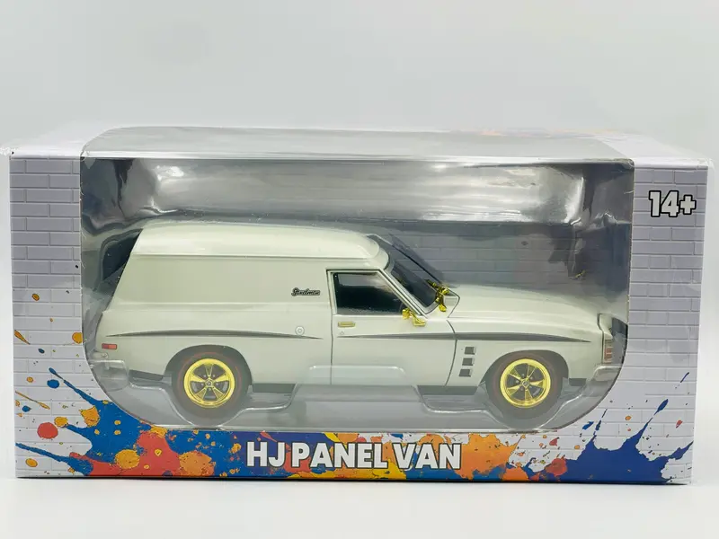1:24 Holden Hj Panel Van -- *Chase Version* White/Black W/Gold Accents - Dda 1